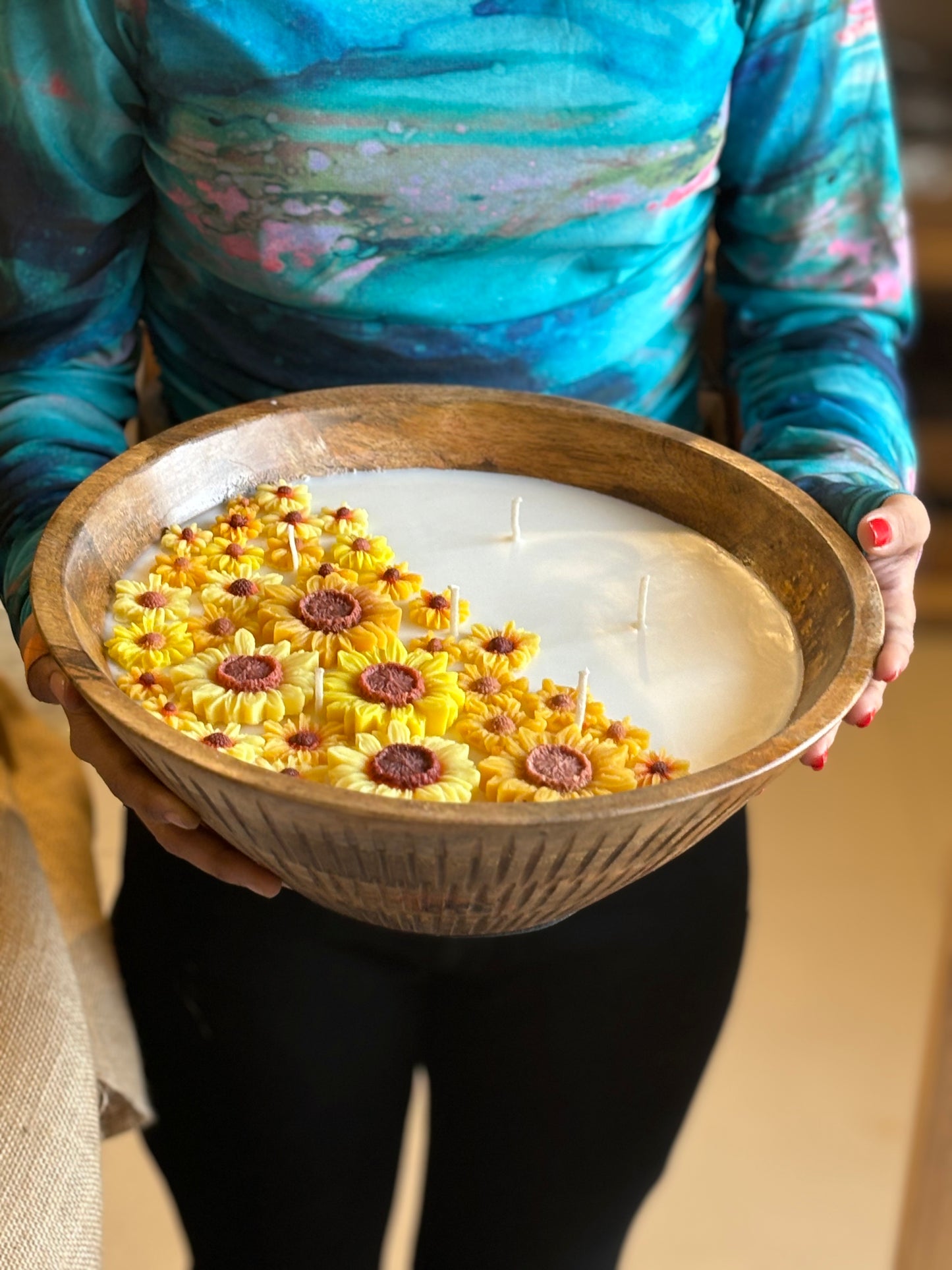 Large Sunflower Bouquet Soy Scented Candle