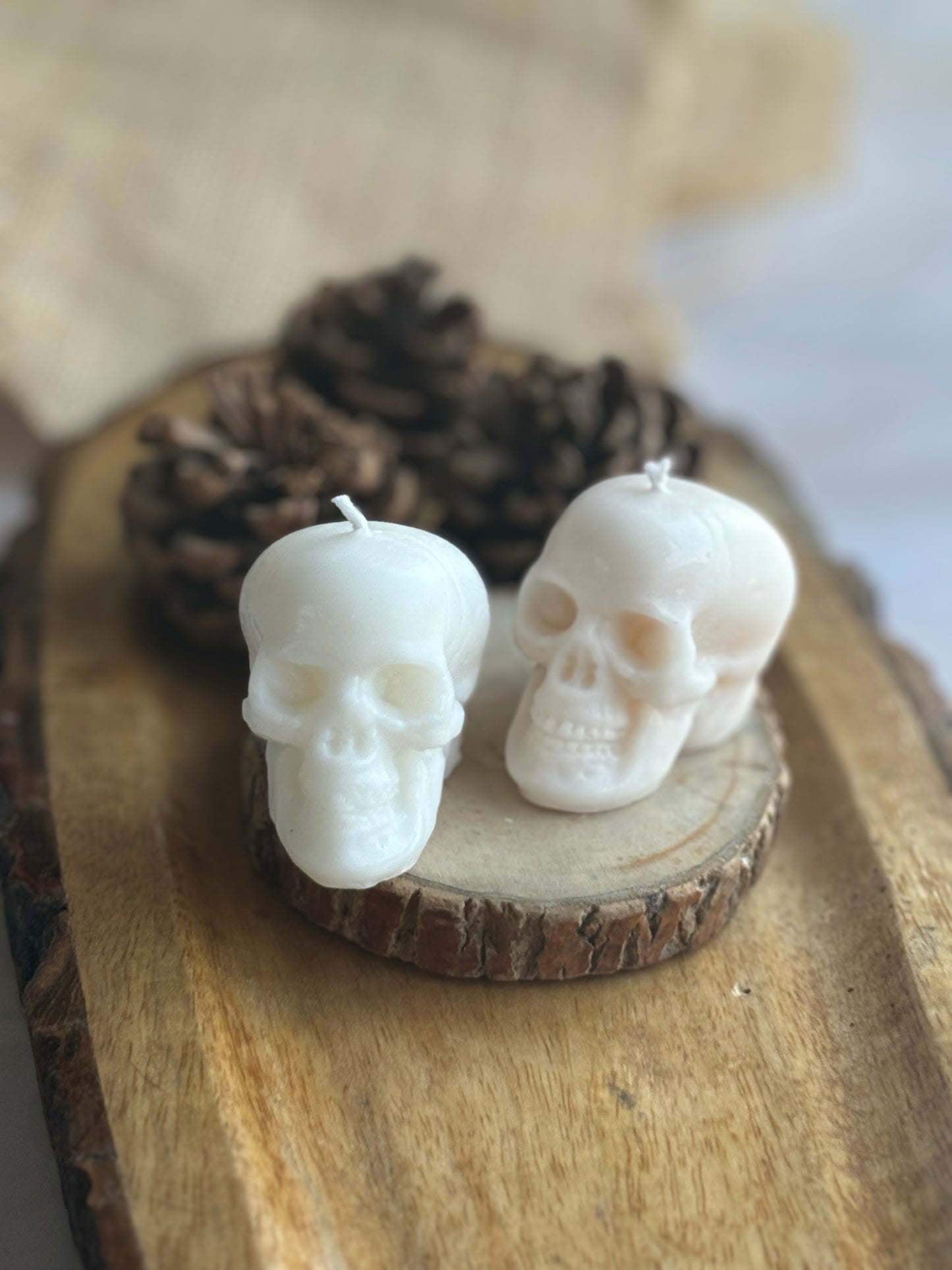 White Skull Candle | Soy Candle set of 3