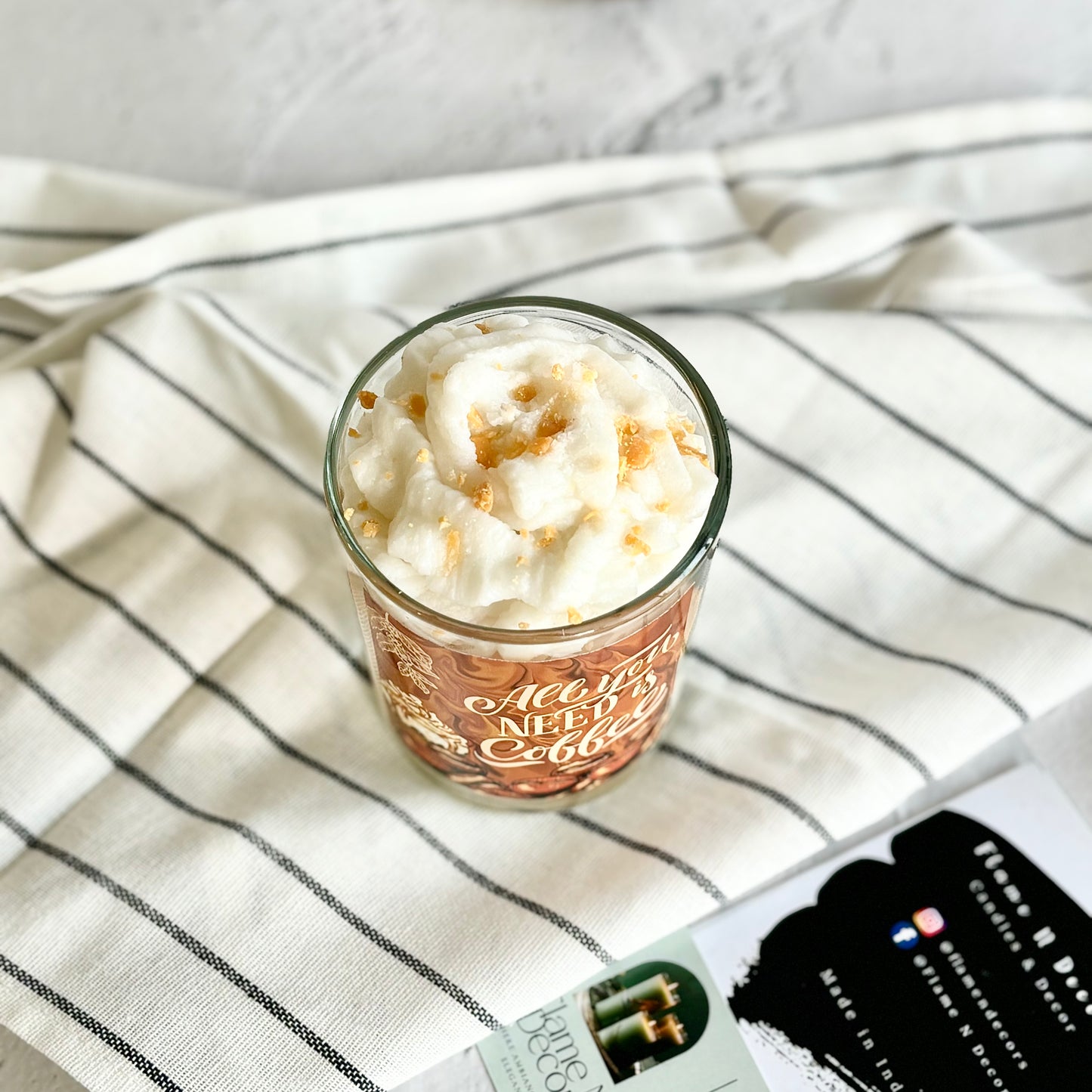 All You Need is Coffee | Cinnamon Vanilla Ice Latte Soy Scented Candle | Dessert Candle