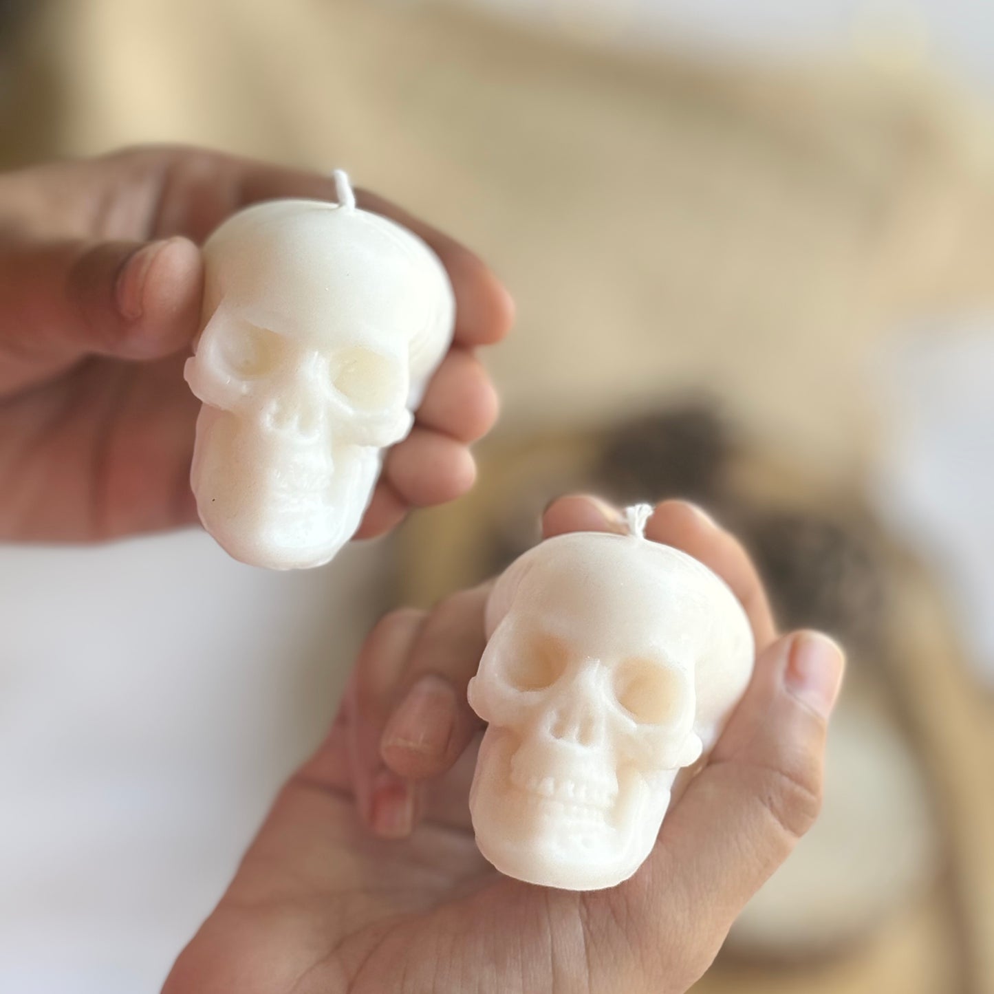White Skull Candle | Soy Candle set of 3