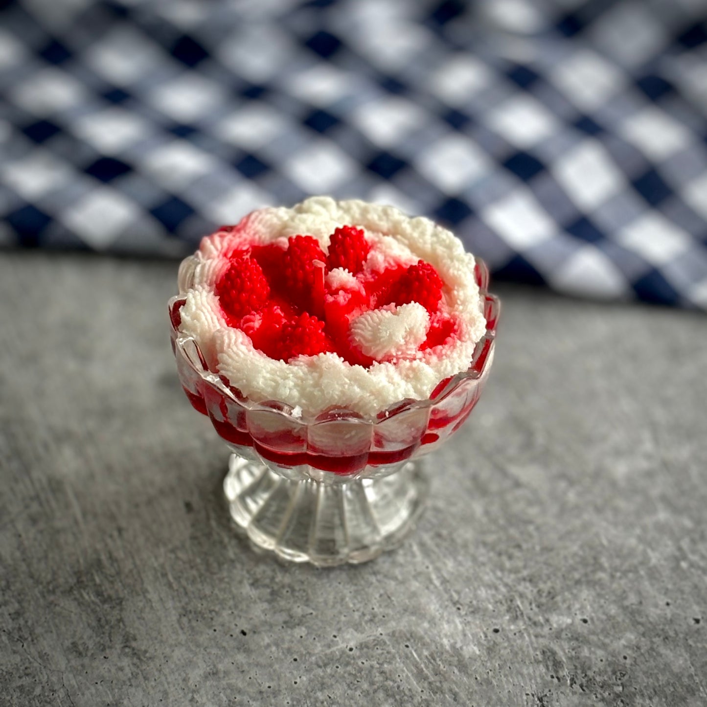 Strawberry Jam with whipped Cream Candle | Dessert Candle