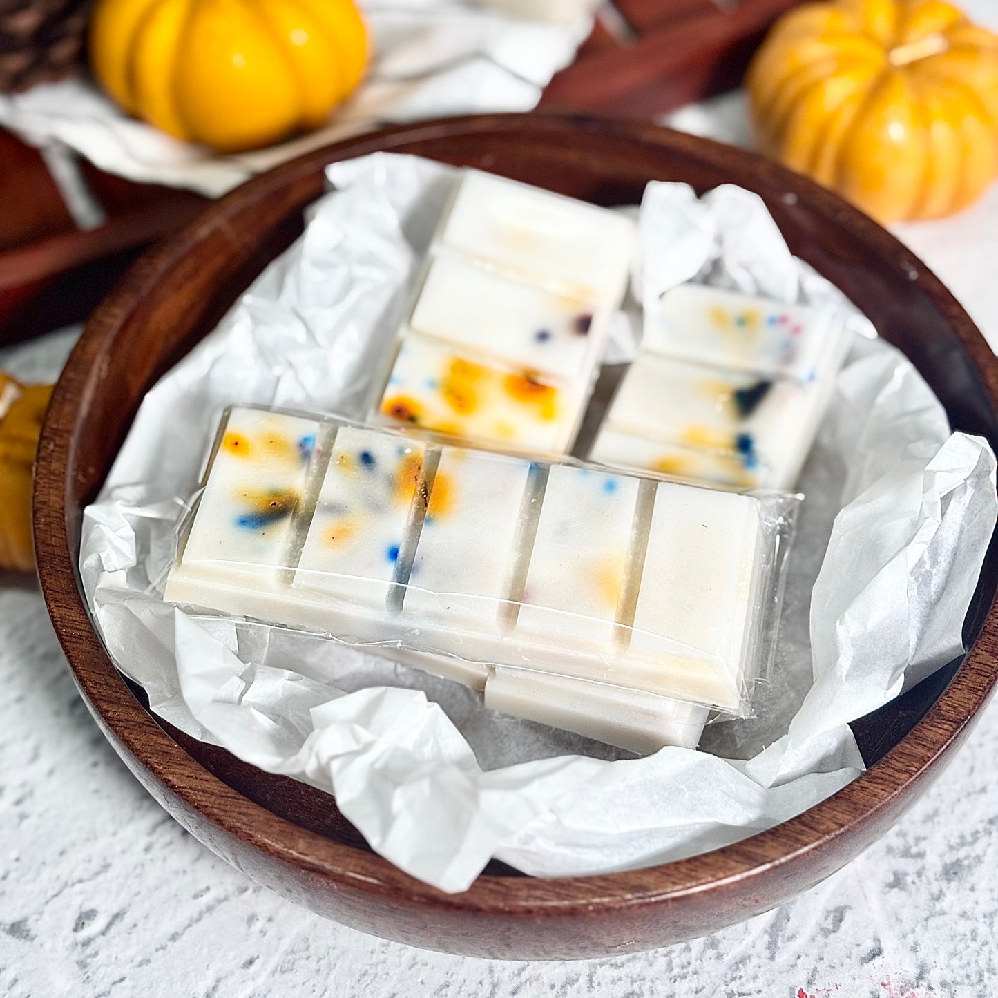 Pumpkin Spice Essential Oil blend infused Wax Melt Snap Bar