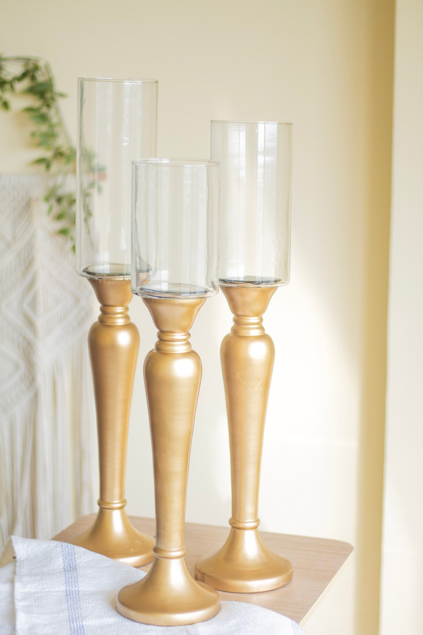 Extra Long elegant looking candle holder | Set of 3