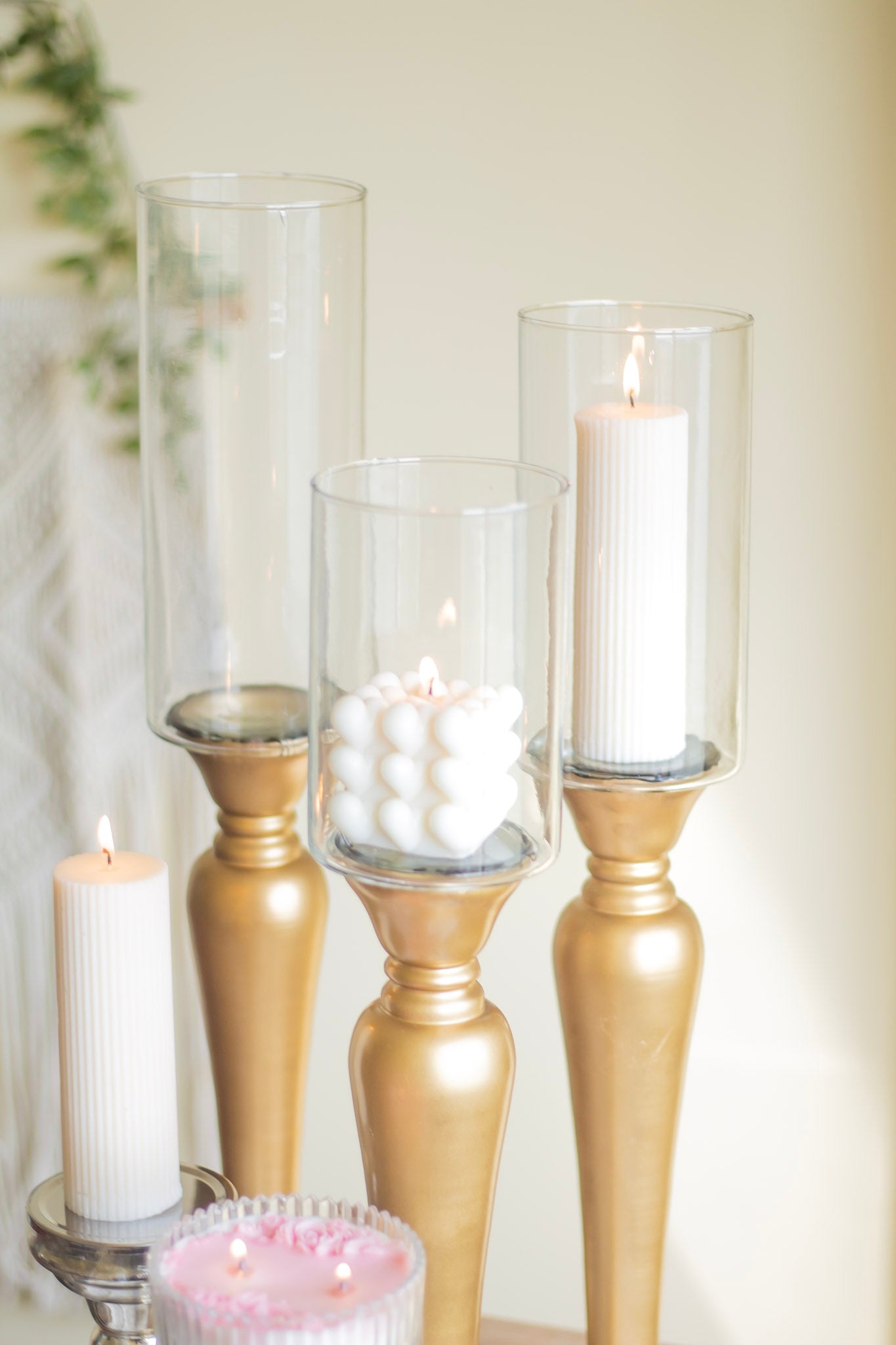 Extra Long elegant looking candle holder | Set of 3