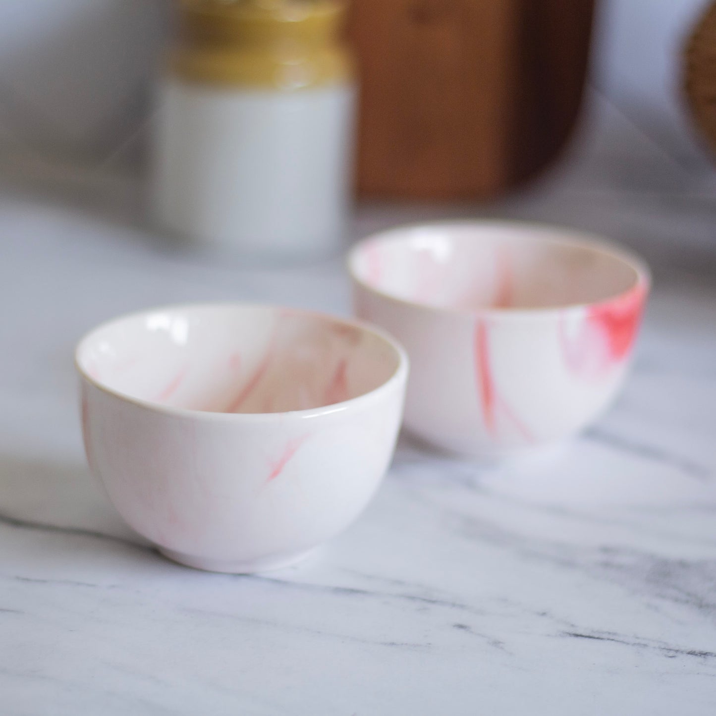 Rose Marble finish Small Bowl | Set of 2