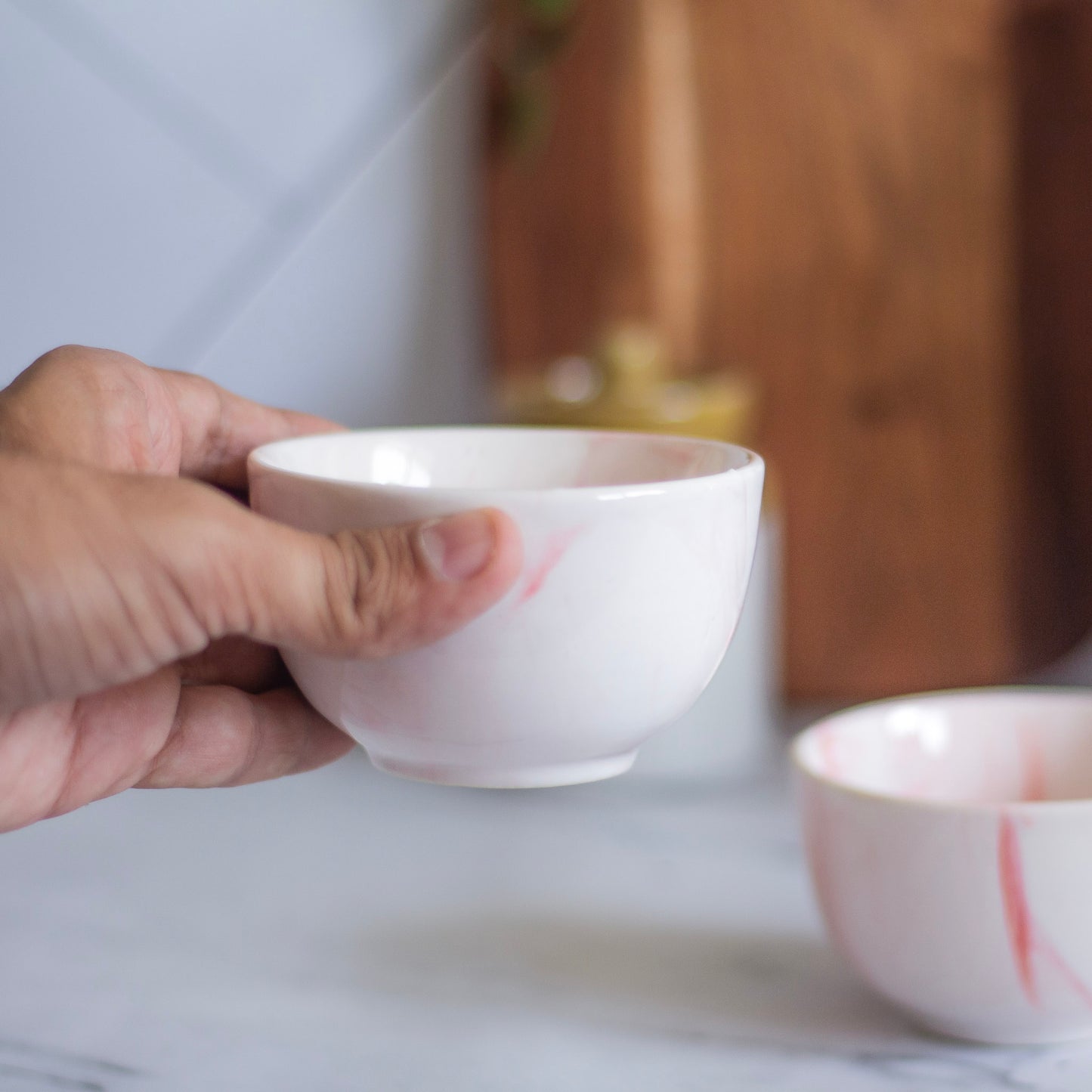 Rose Marble finish Small Bowl | Set of 2