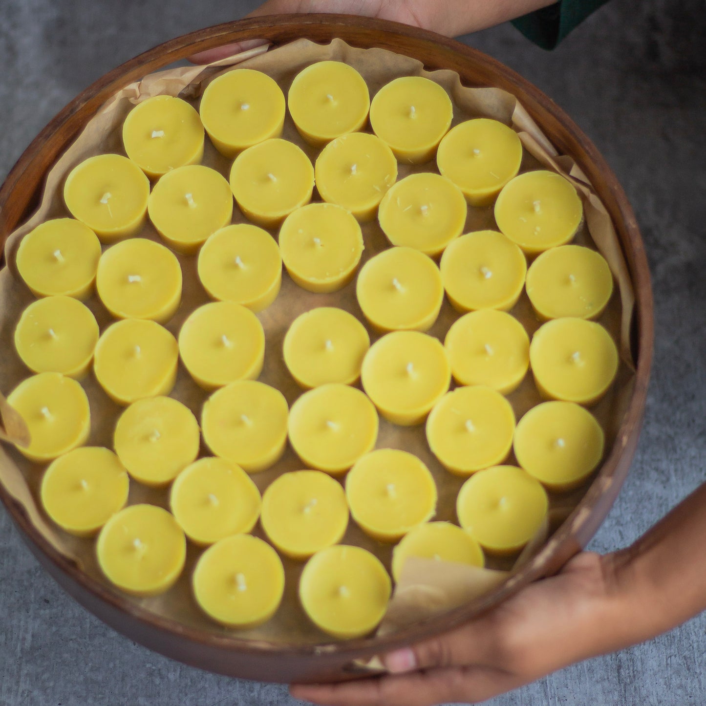 Beeswax Unscented Tealight Candles | Pack of 21 Candles