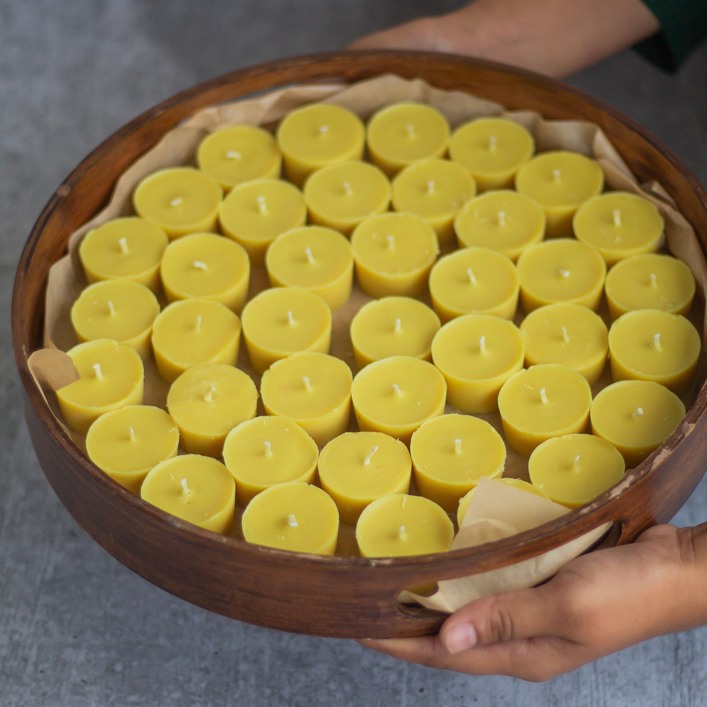 Beeswax Unscented Tealight Candles | Pack of 21 Candles
