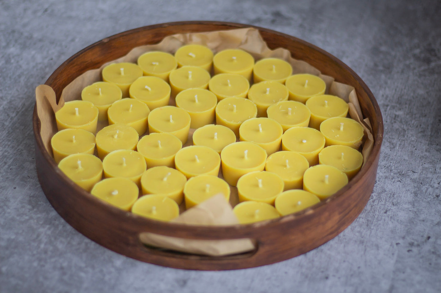 Beeswax Unscented Tealight Candles | Pack of 21 Candles