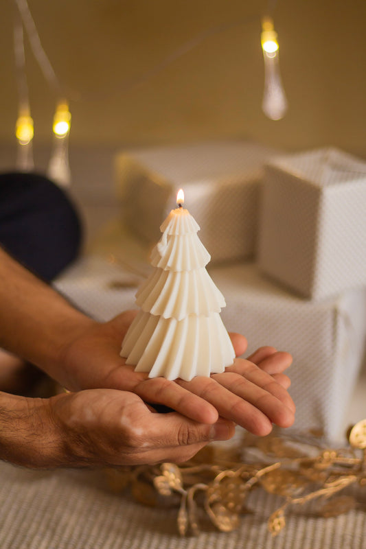 White Decorative Soy Candles | Pack of 3