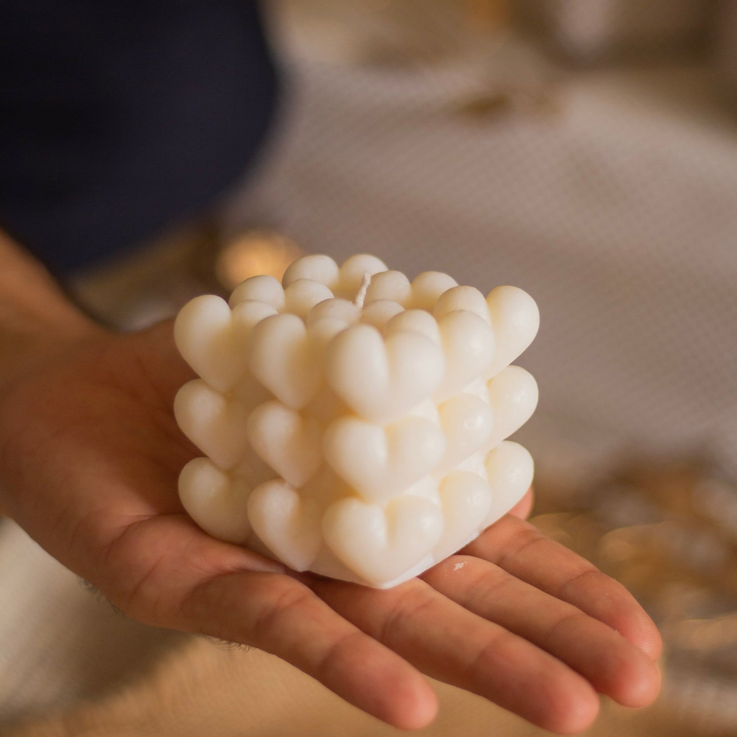 Little Hearts Bubble Candle | Set of 2
