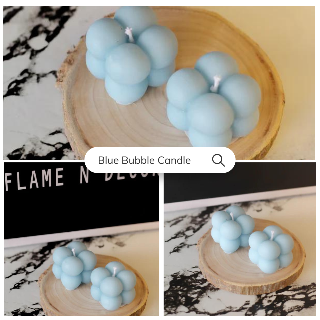 Blue Mini Cloud Bubble Soy Candle | Pack Of 4