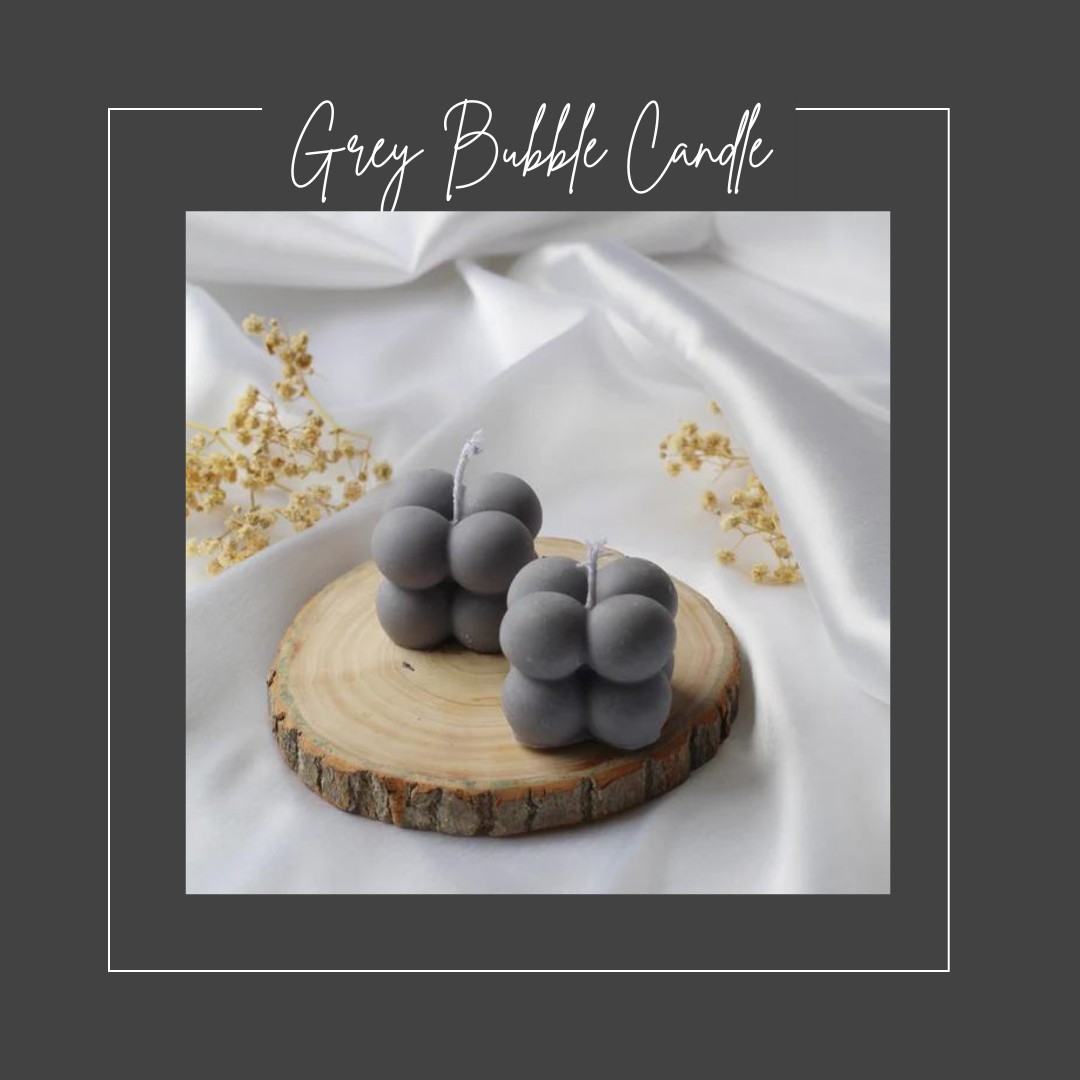 Grey Mini Cloud Bubble Soy Candle | Pack Of 4