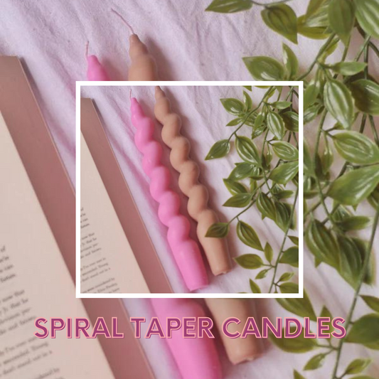Set of 2 Spiral Taper Candle | Soy Candle set of 4