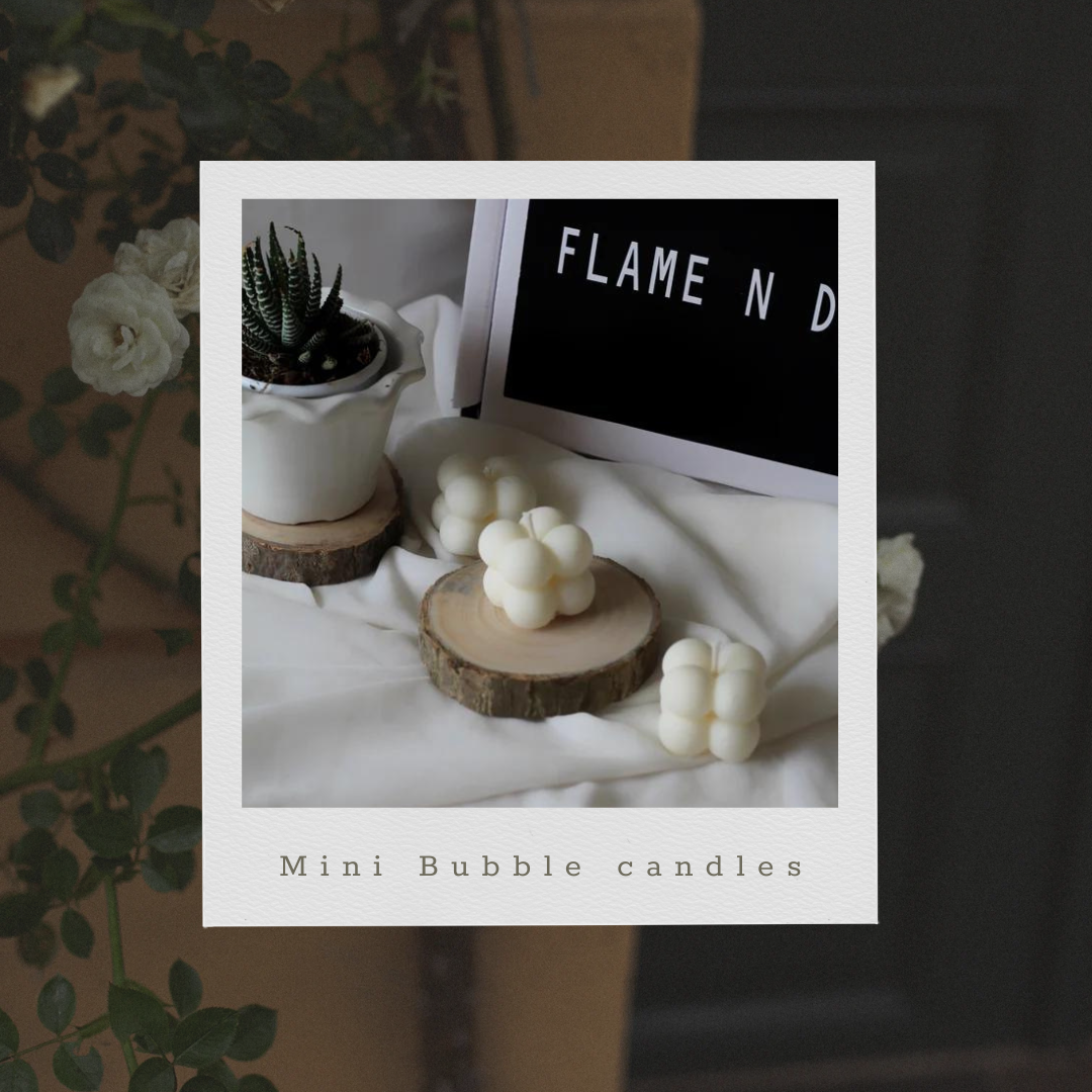 White Mini Cloud Bubble Soy Candle | Pack of 4
