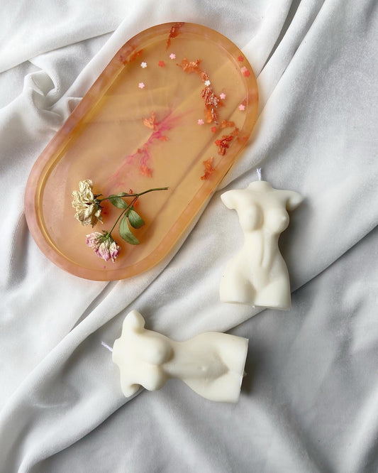 White Women Torso Soy Candle | Set of 2