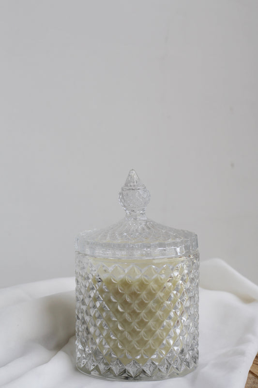 Clear Diamond Jar | Soy Candle