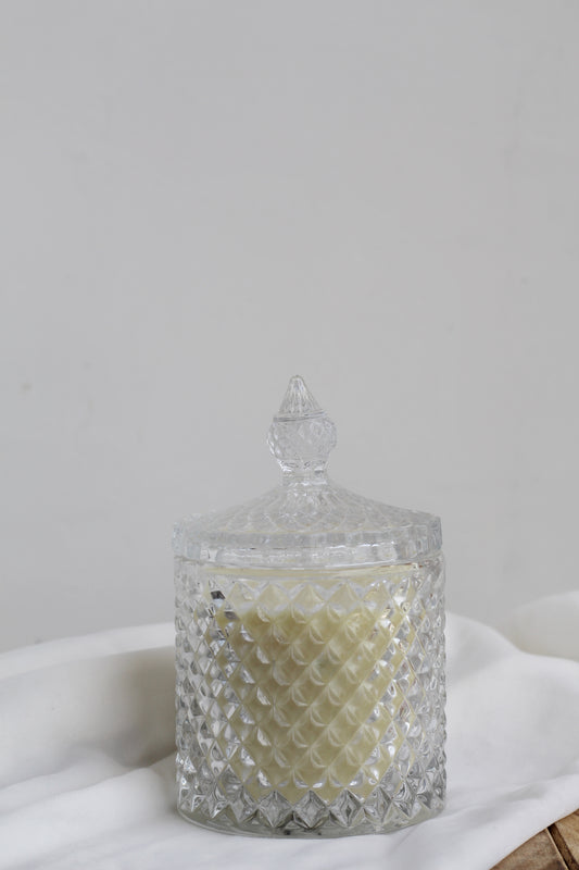 Clear Diamond Jar | Soy Candle