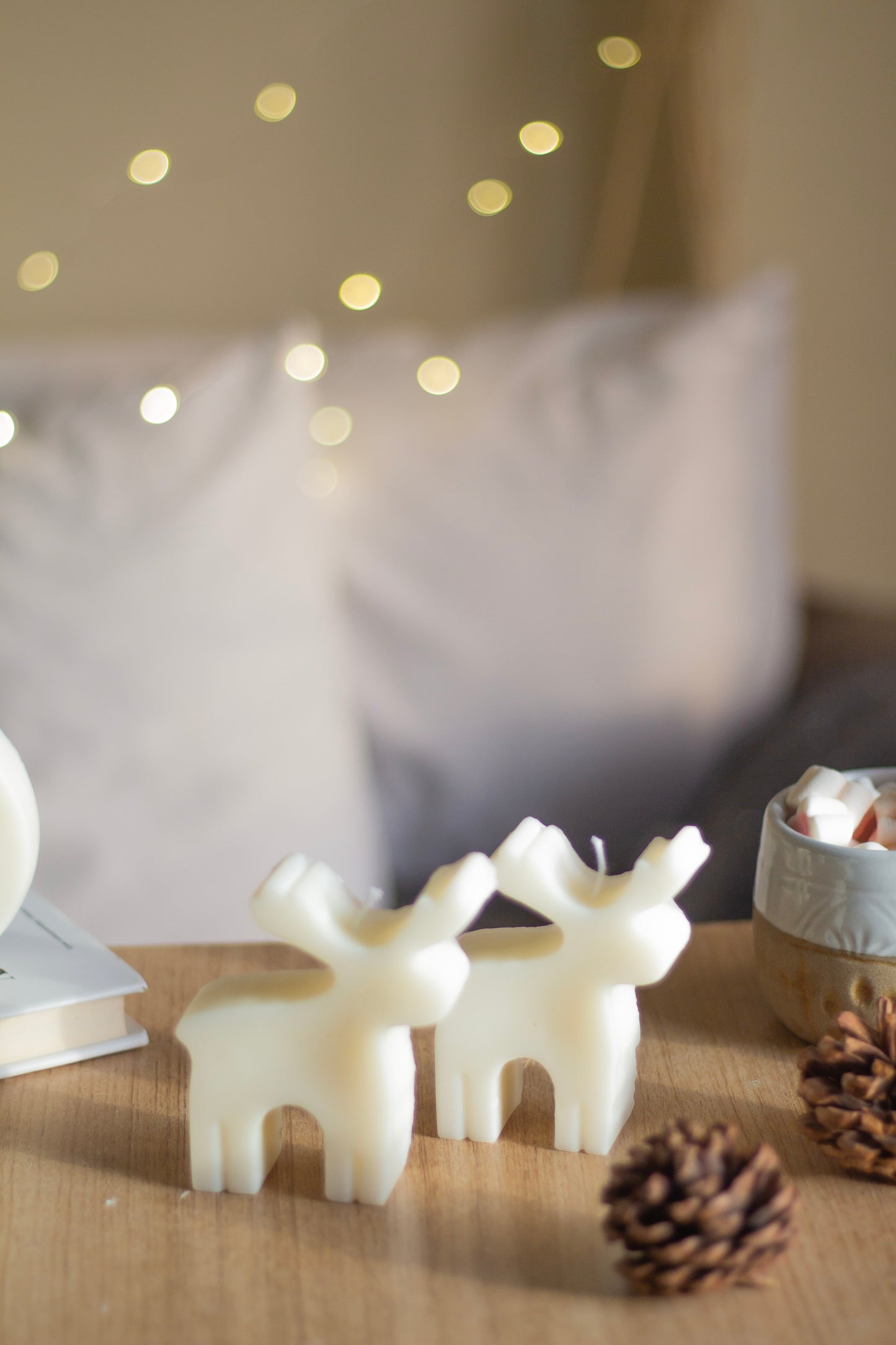 Deer White Scented Soy Candle | Set of 2