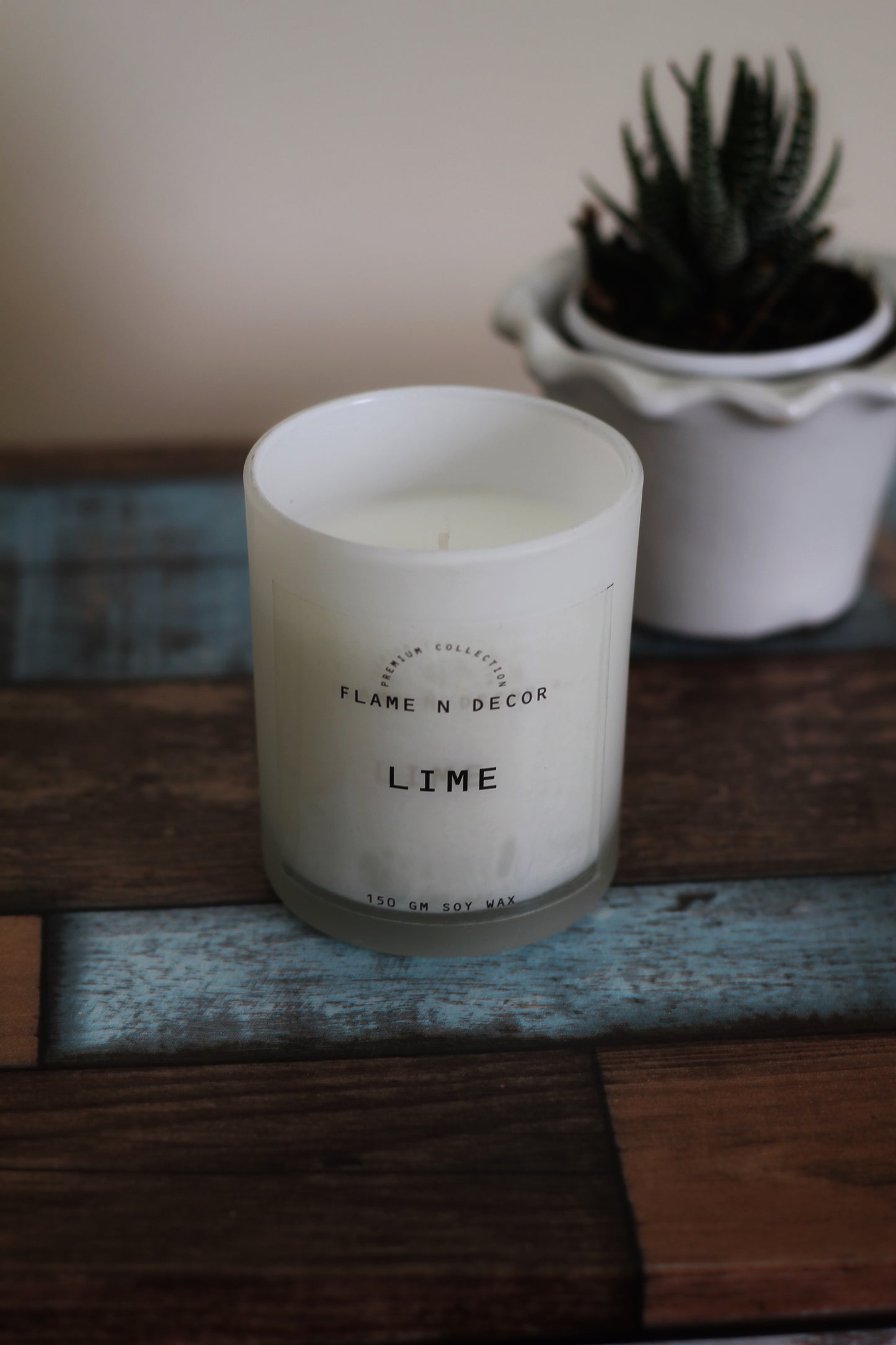 White frost Glass Jar | Soy Candle