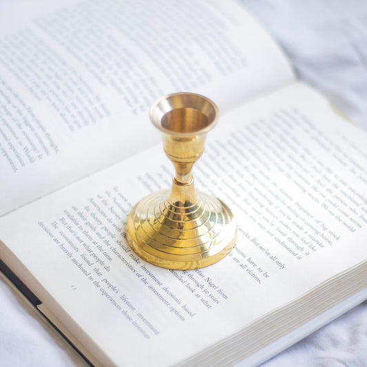 Gold finish Candle Holder - 3 Inches