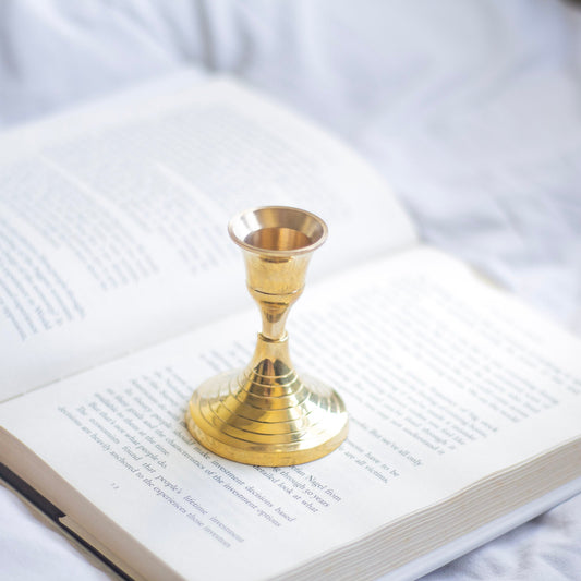 Gold finish Candle Holder - 3 Inches