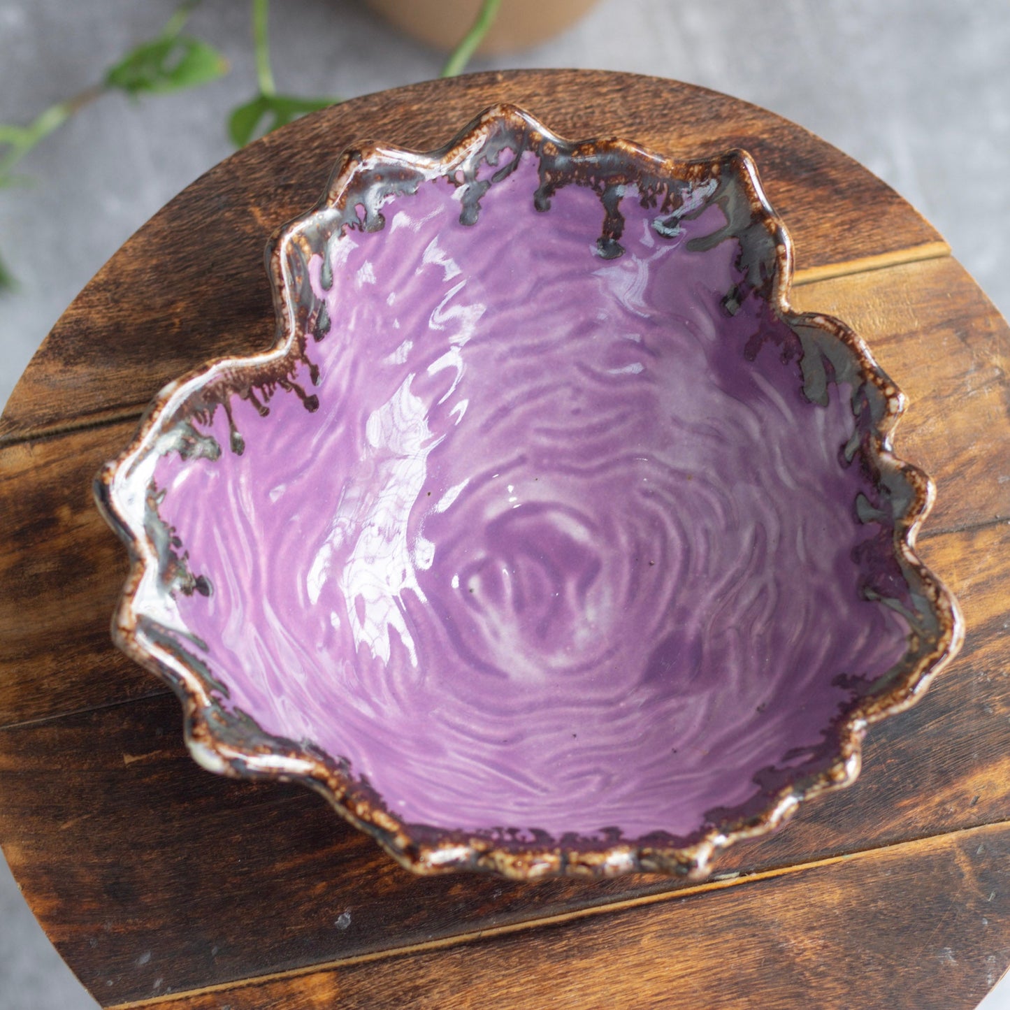 Lavender Ceramic Glazed Bowl