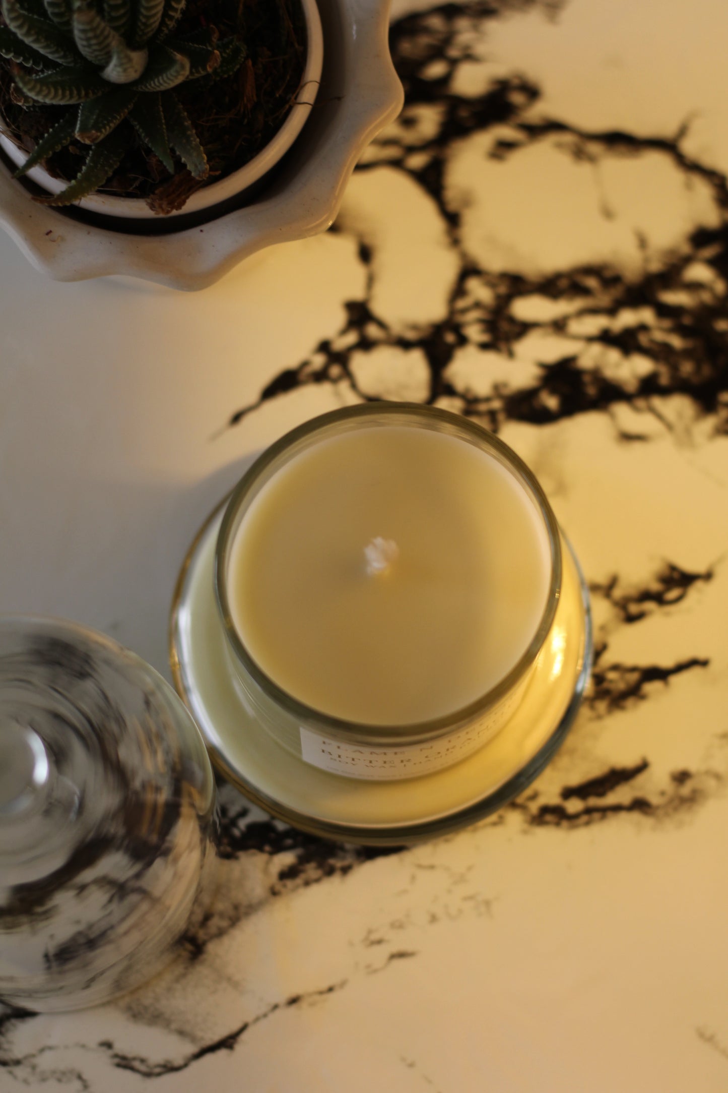 Bell Jar Candle With Glass Dome | Bitter Orange Soy Candle