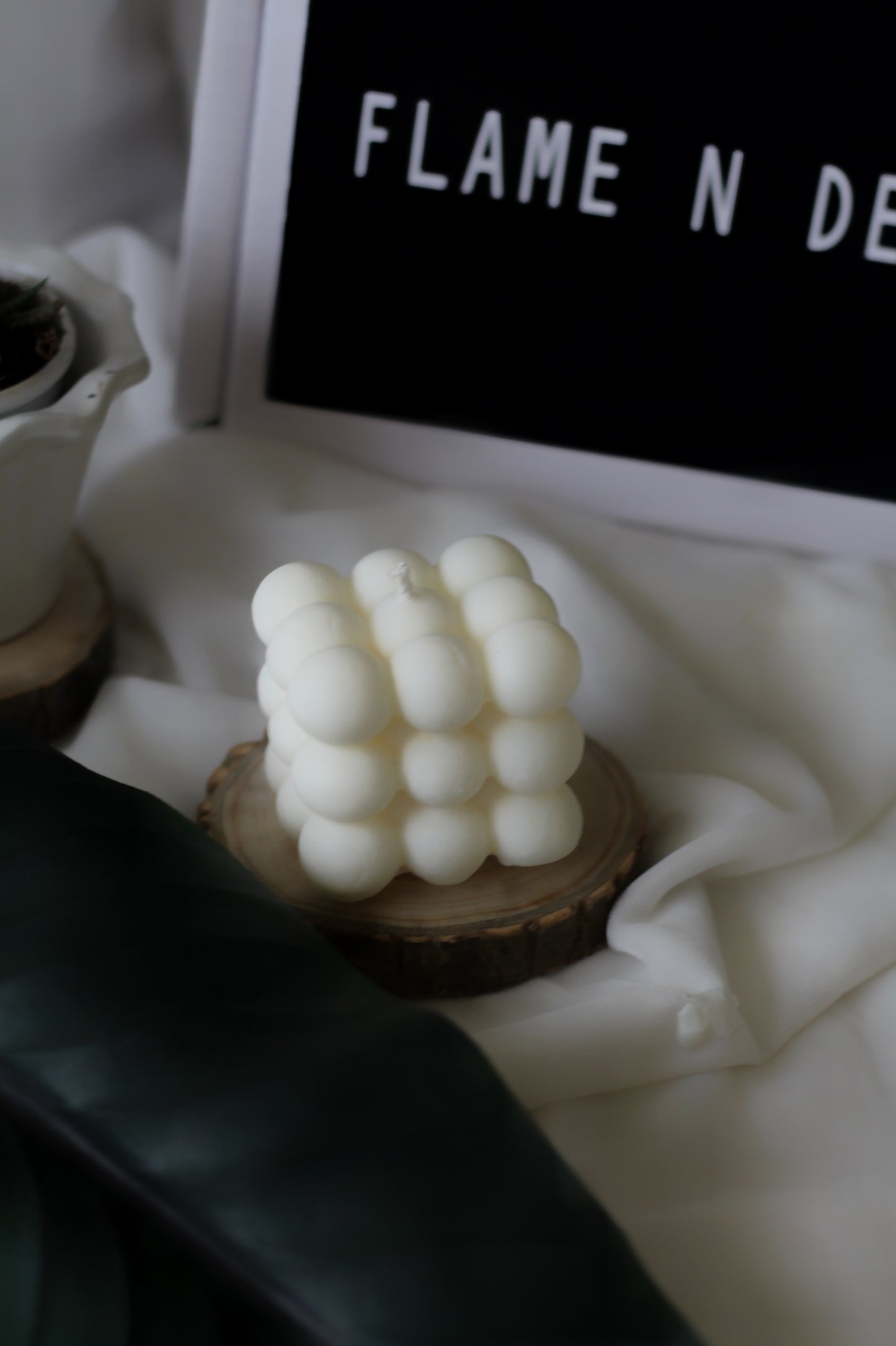White Cloud Bubble Soy Candle | Pack of 3