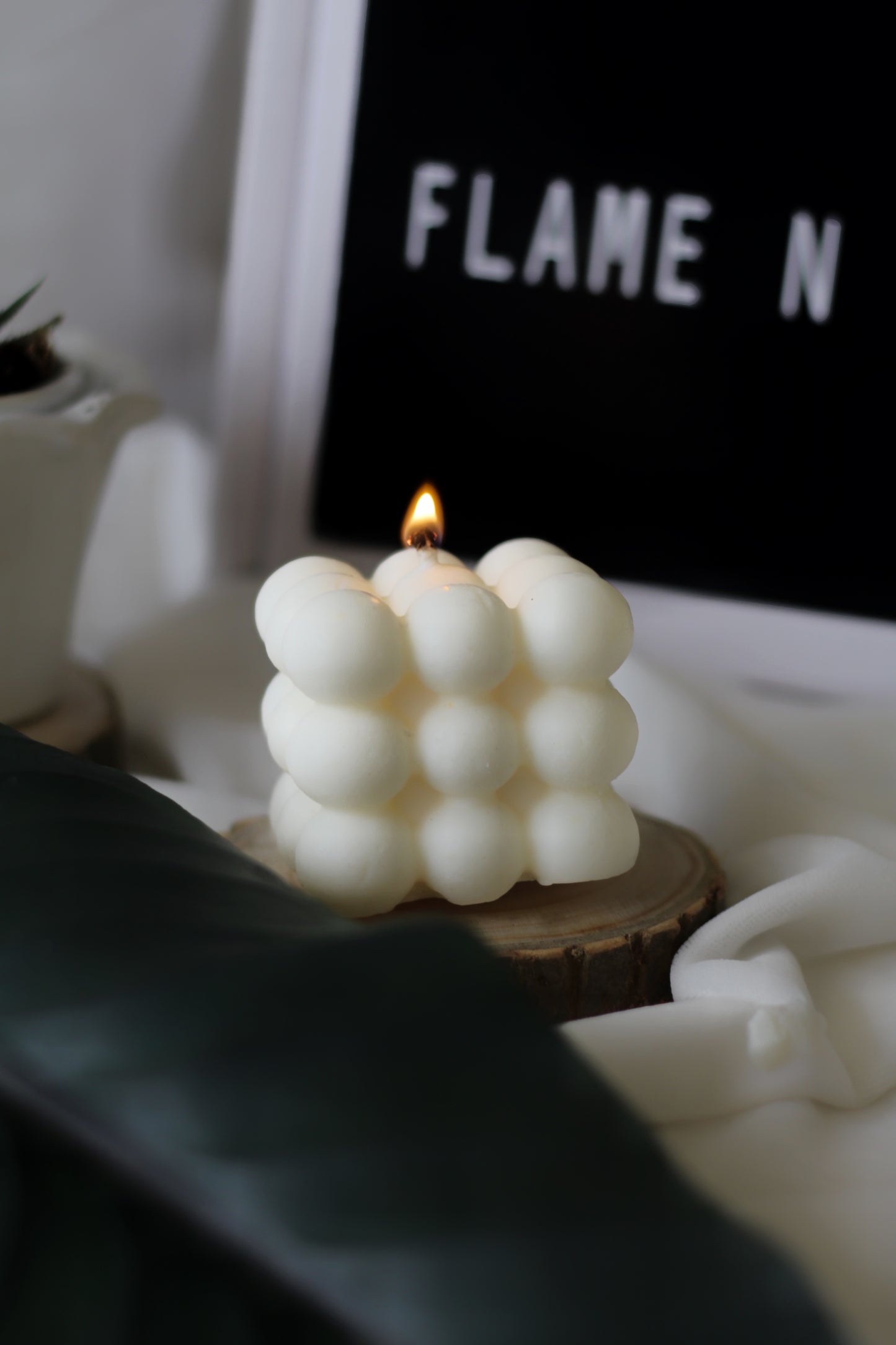 White Cloud Bubble Soy Candle | Pack of 3