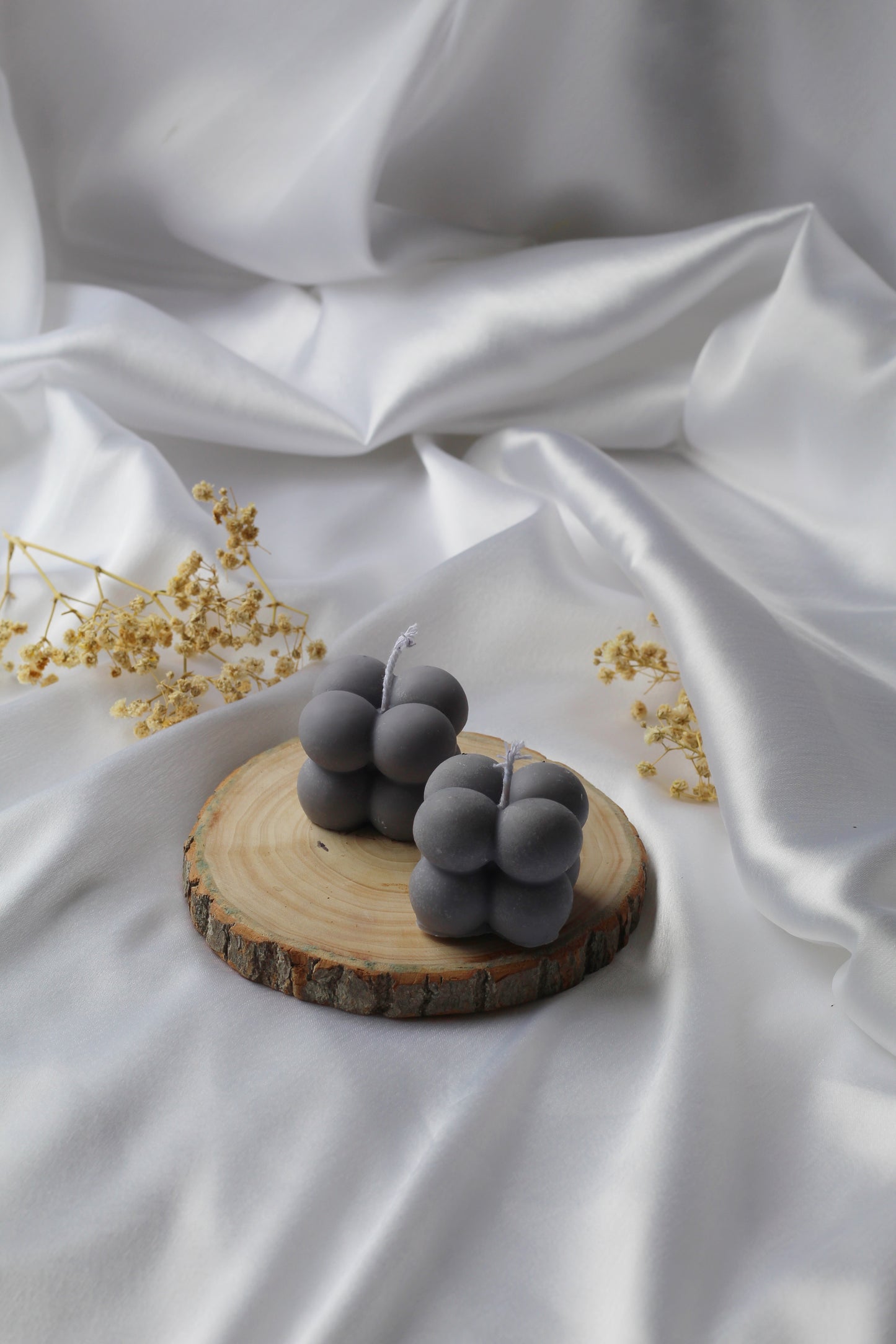 Grey Mini Cloud Bubble Soy Candle | Pack Of 4