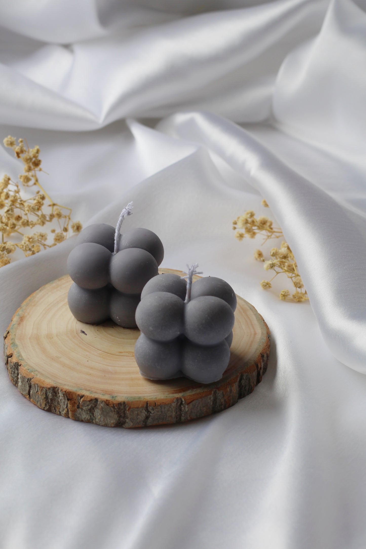 Grey Mini Cloud Bubble Soy Candle | Pack Of 4