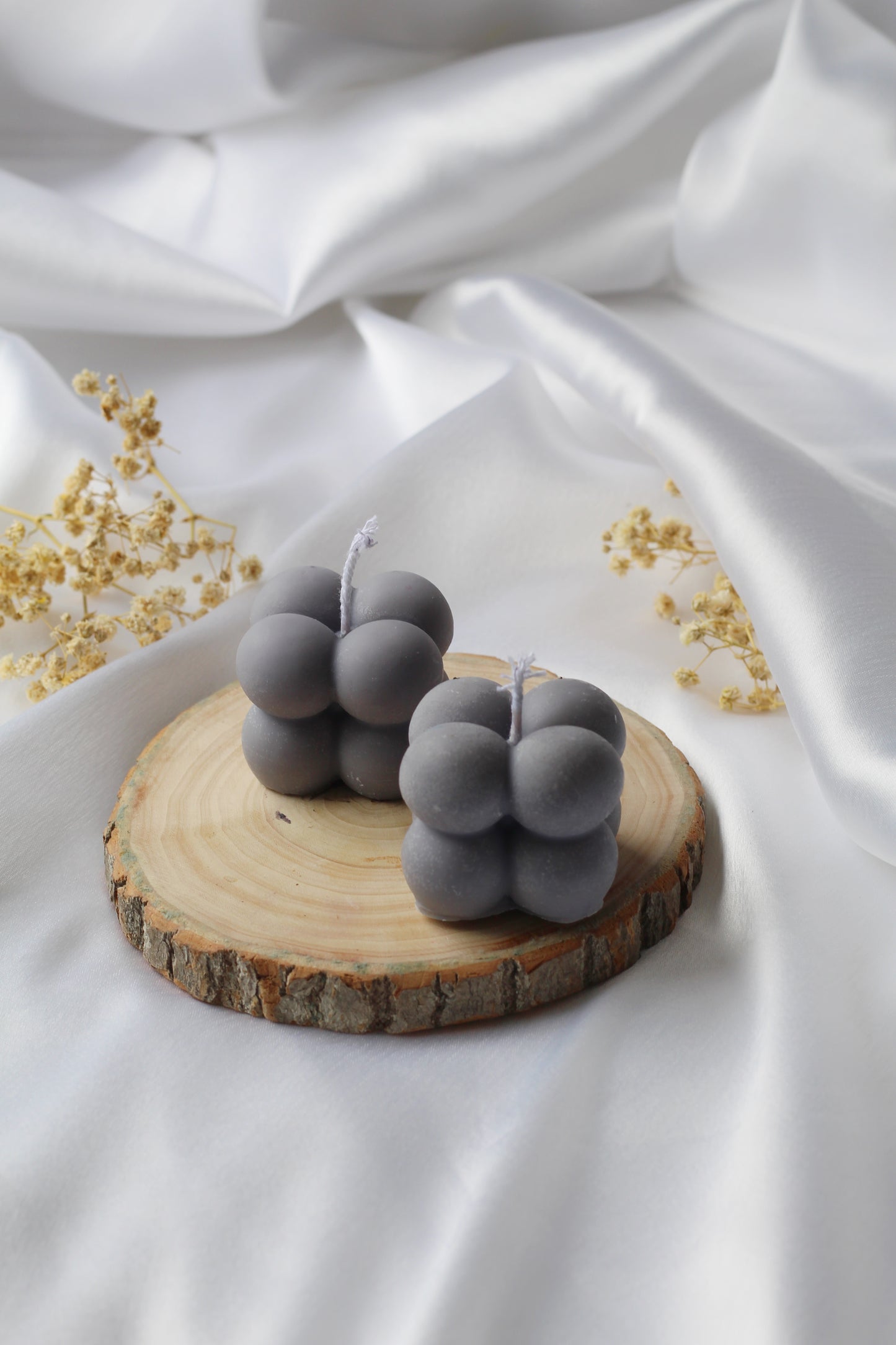 Grey Mini Cloud Bubble Soy Candle | Pack Of 4