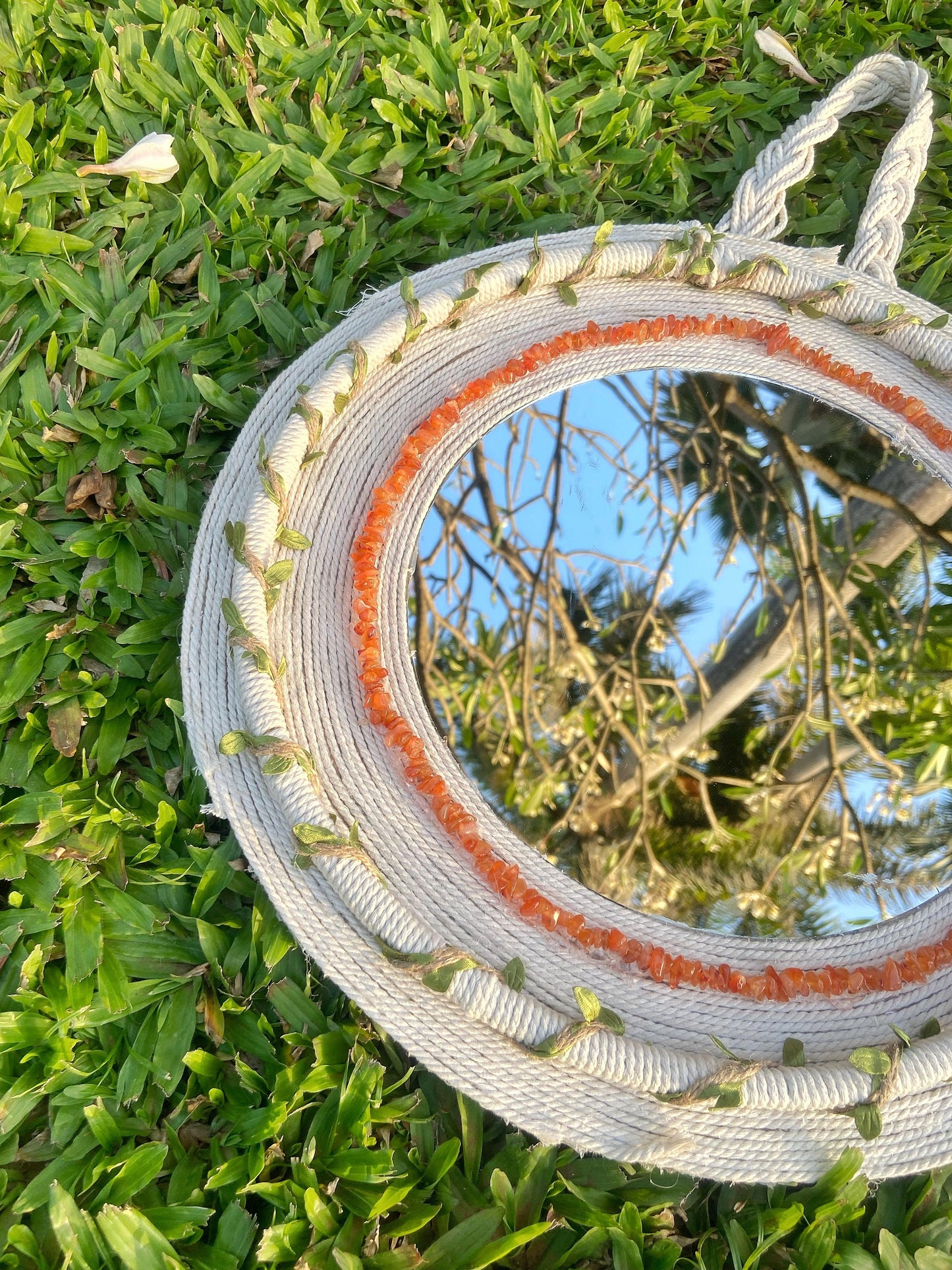 Decorative Wall Mirror with Crystals