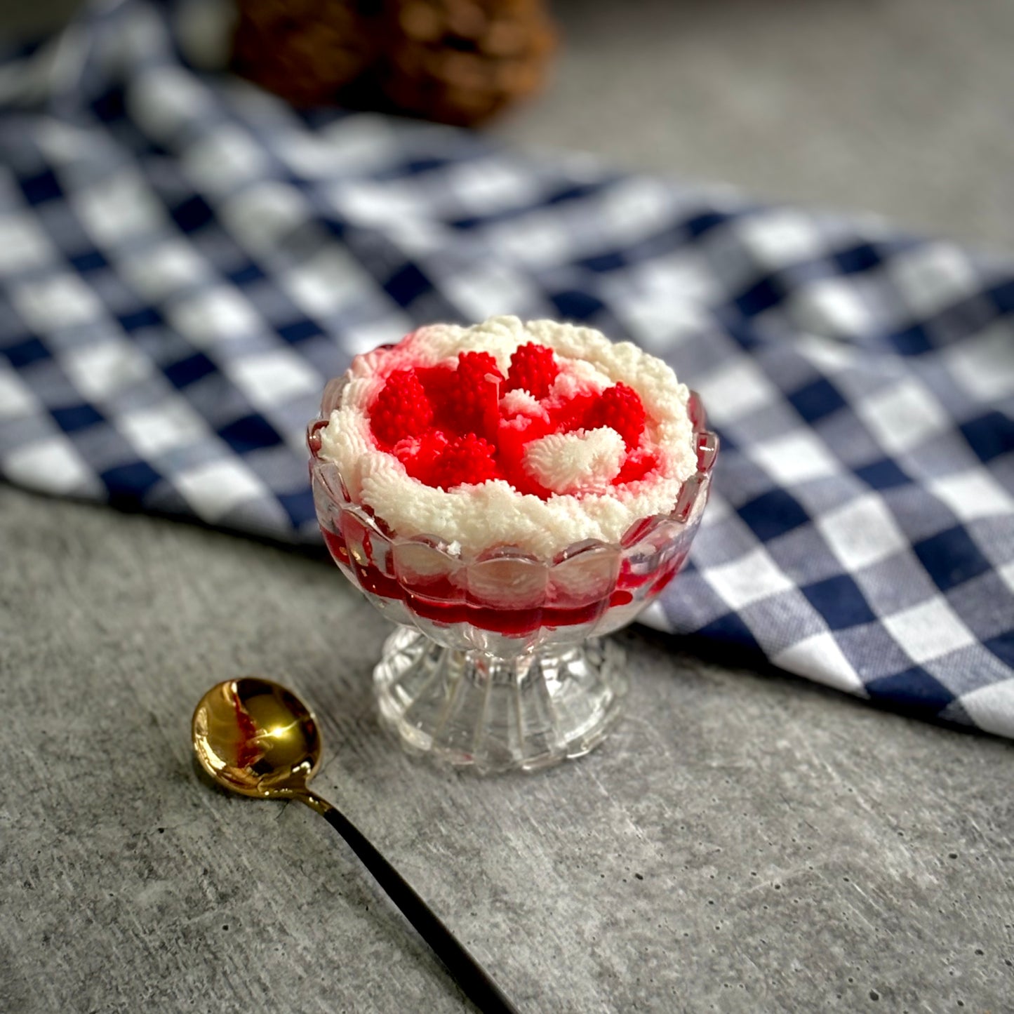 Strawberry Jam with whipped Cream Candle