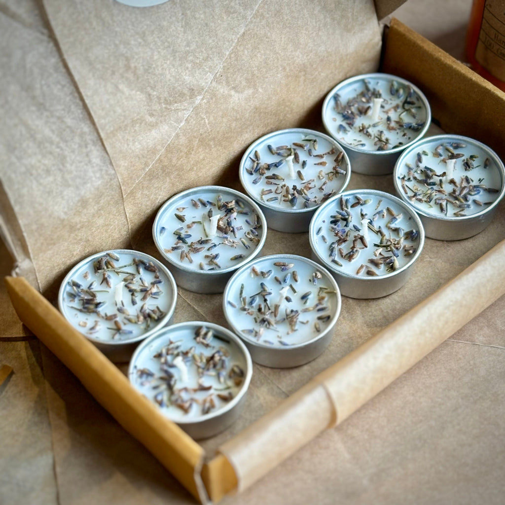 Lavender Infused Soy Wax Tealight Candles – Unscented