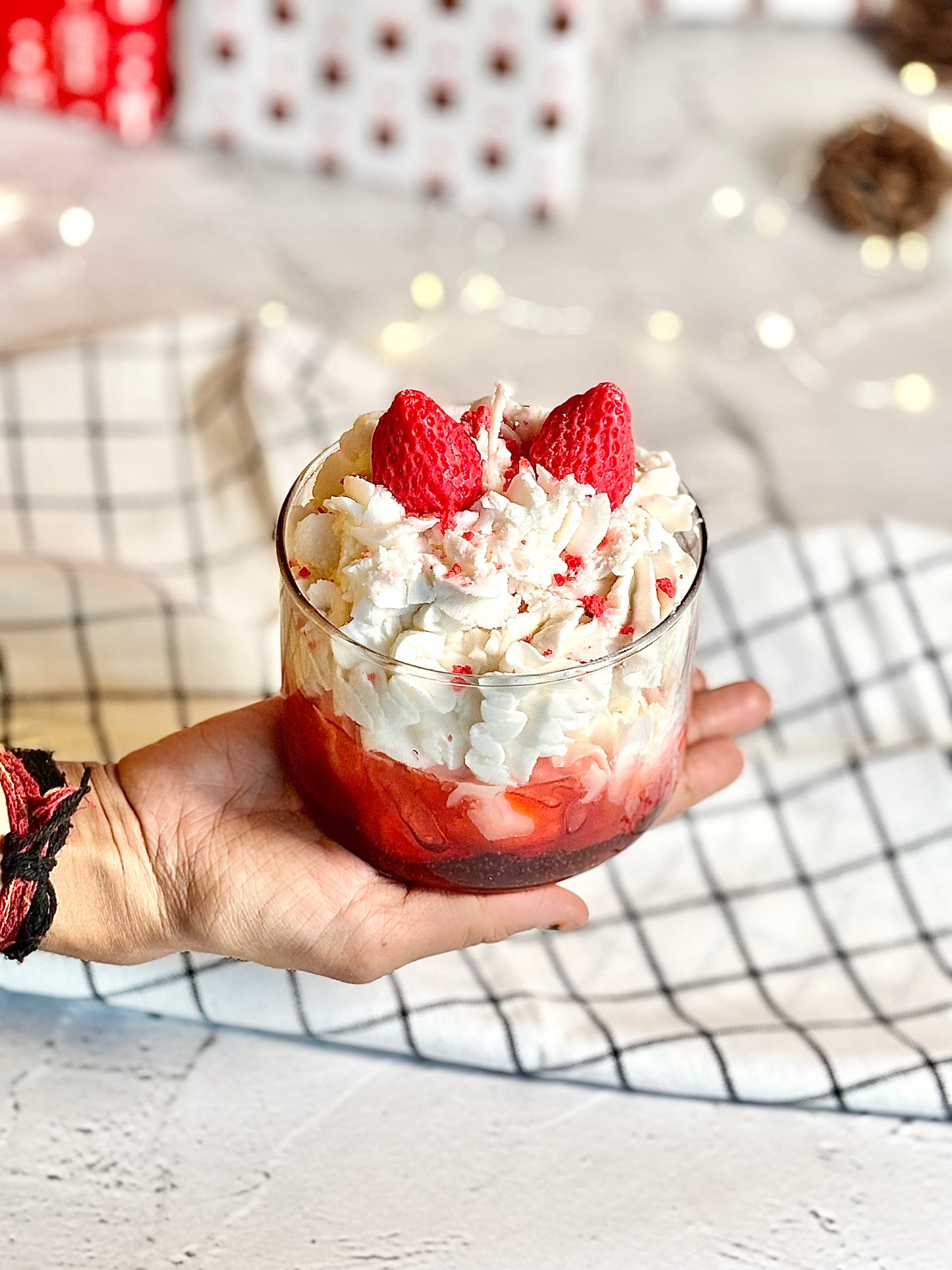 Strawberry Dessert Soy Scented Candle | Christmas