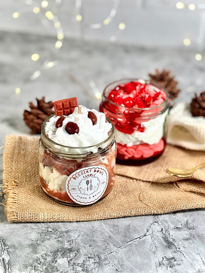 Set of 2 Dessert Candles – Strawberry Cheesecake & Choco Coffee Cheesecake