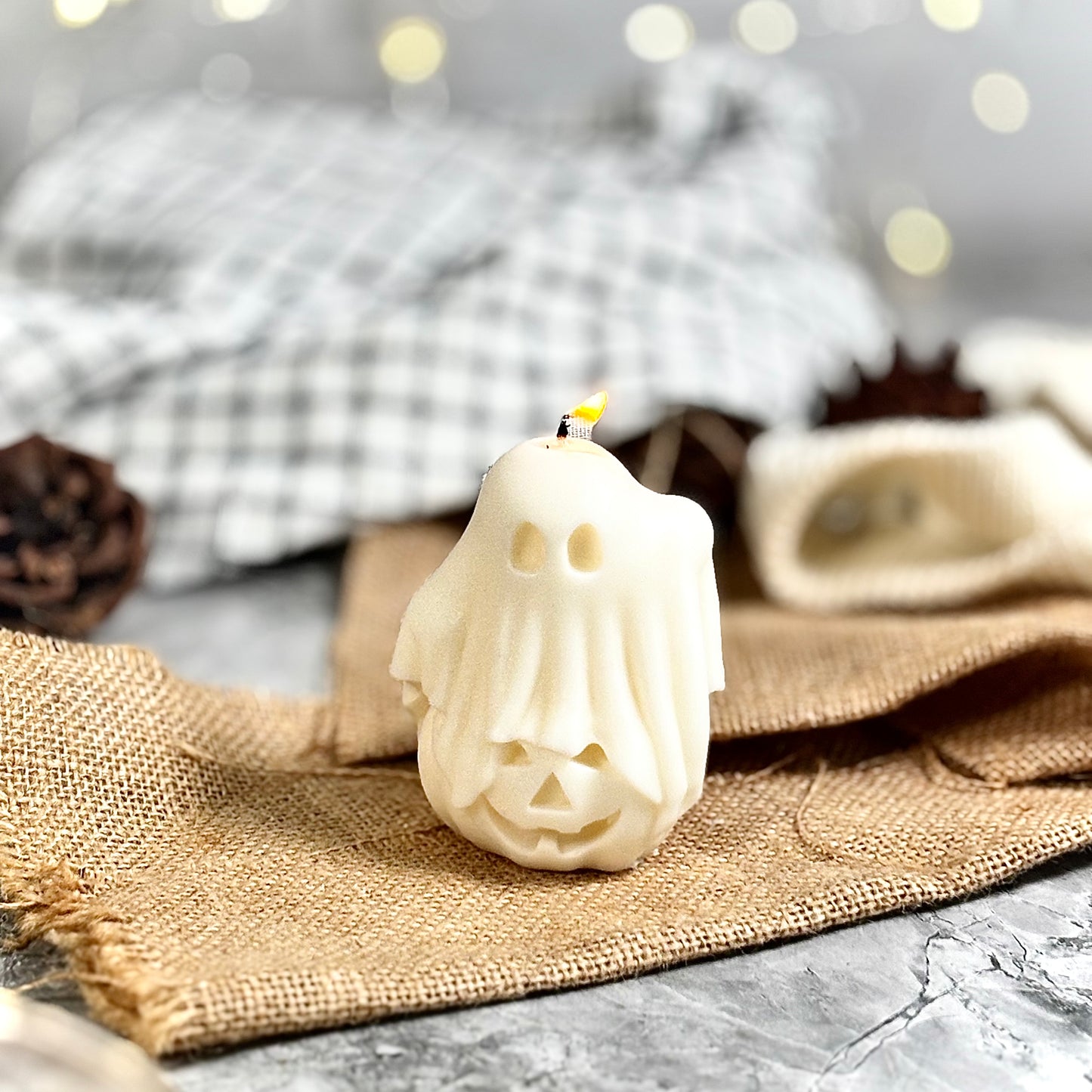 Ghost Shaped Halloween Soy Scented Candle