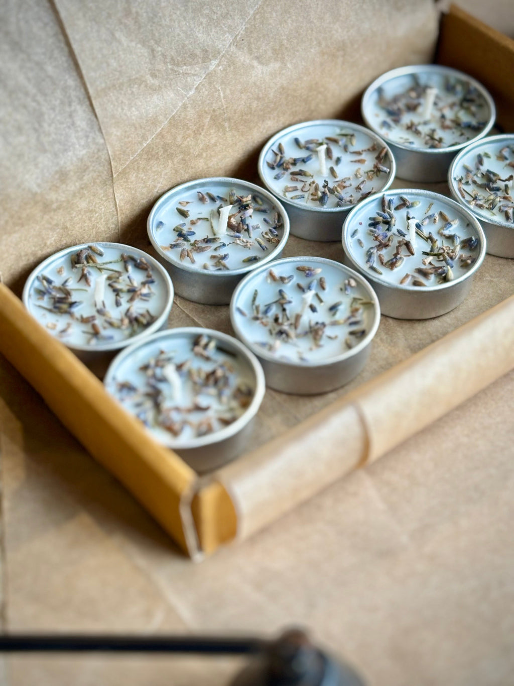 Lavender Infused Soy Wax Tealight Candles – Unscented