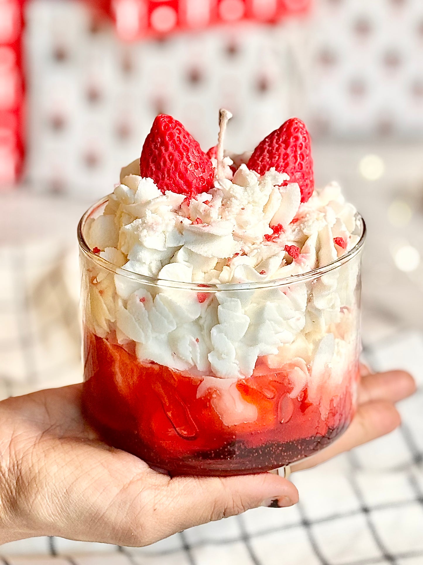 Strawberry Dessert Soy Scented Candle | Christmas