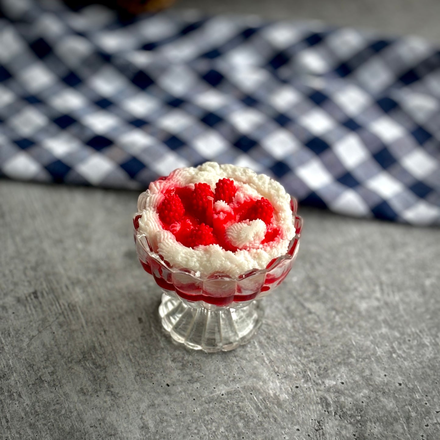 Strawberry Jam with whipped Cream Candle