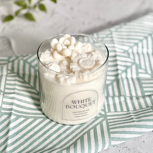 White Bouquet Soy Wax Scented Candle