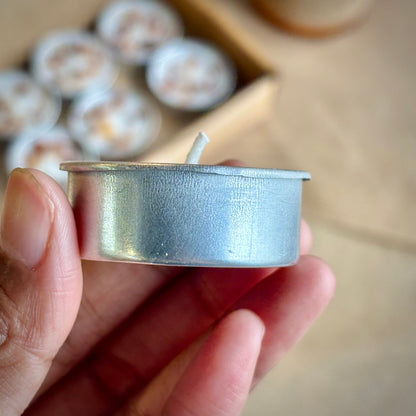 Myrrh Resin Infused Soy Wax Tealight Candles – Unscented
