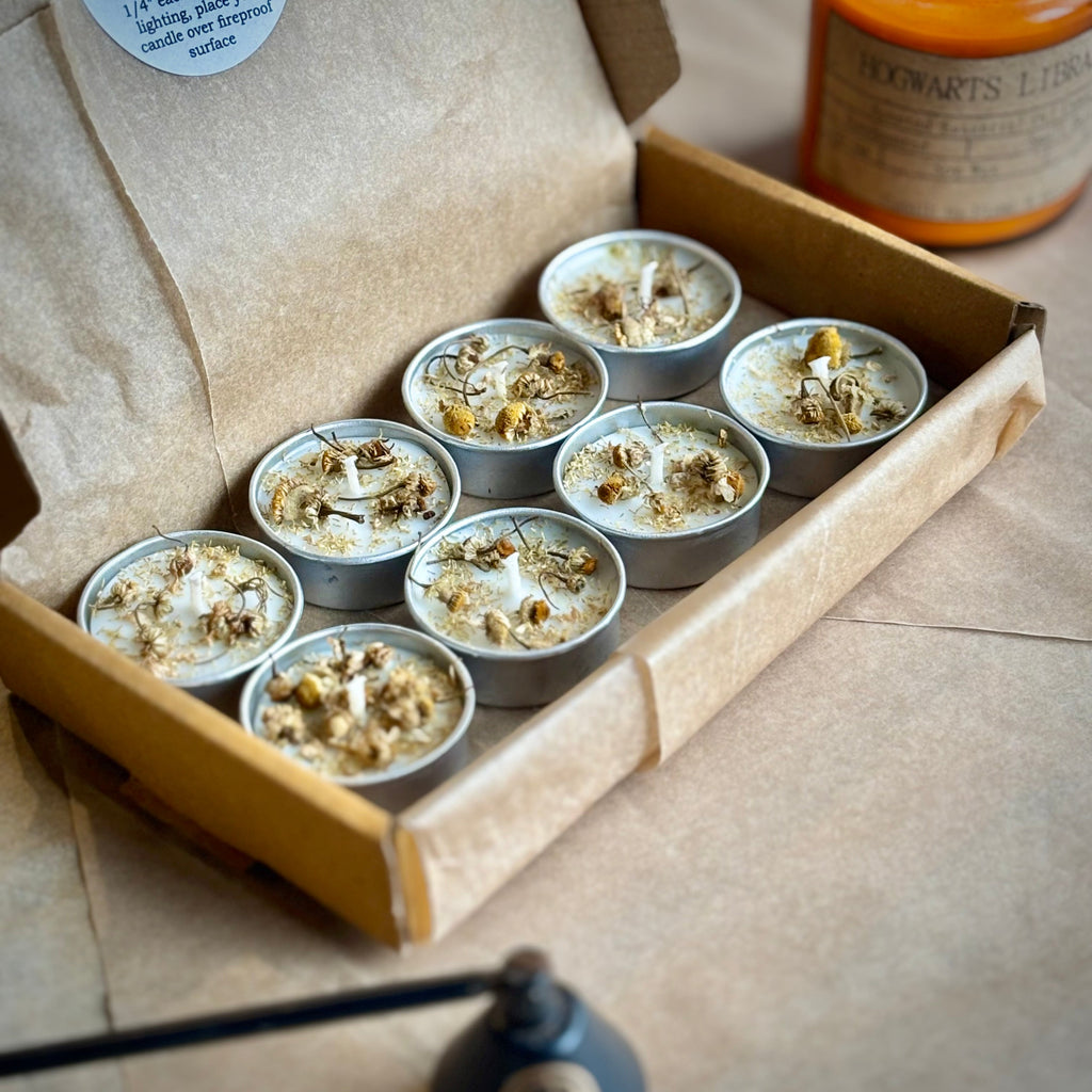 Chamomile Infused Soy Wax Tealight Candles – Unscented