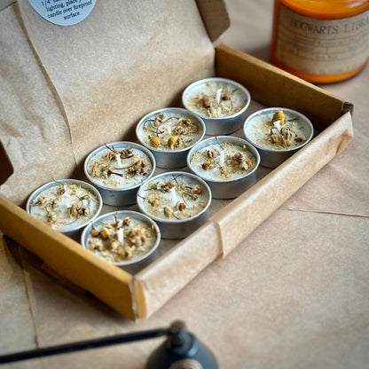 Chamomile Infused Soy Wax Tealight Candles – Unscented