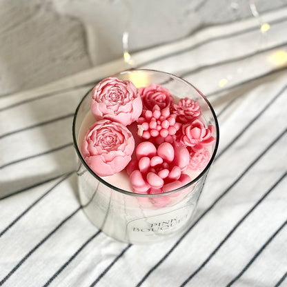 Pink Bouquet Soy Wax Scented Candle