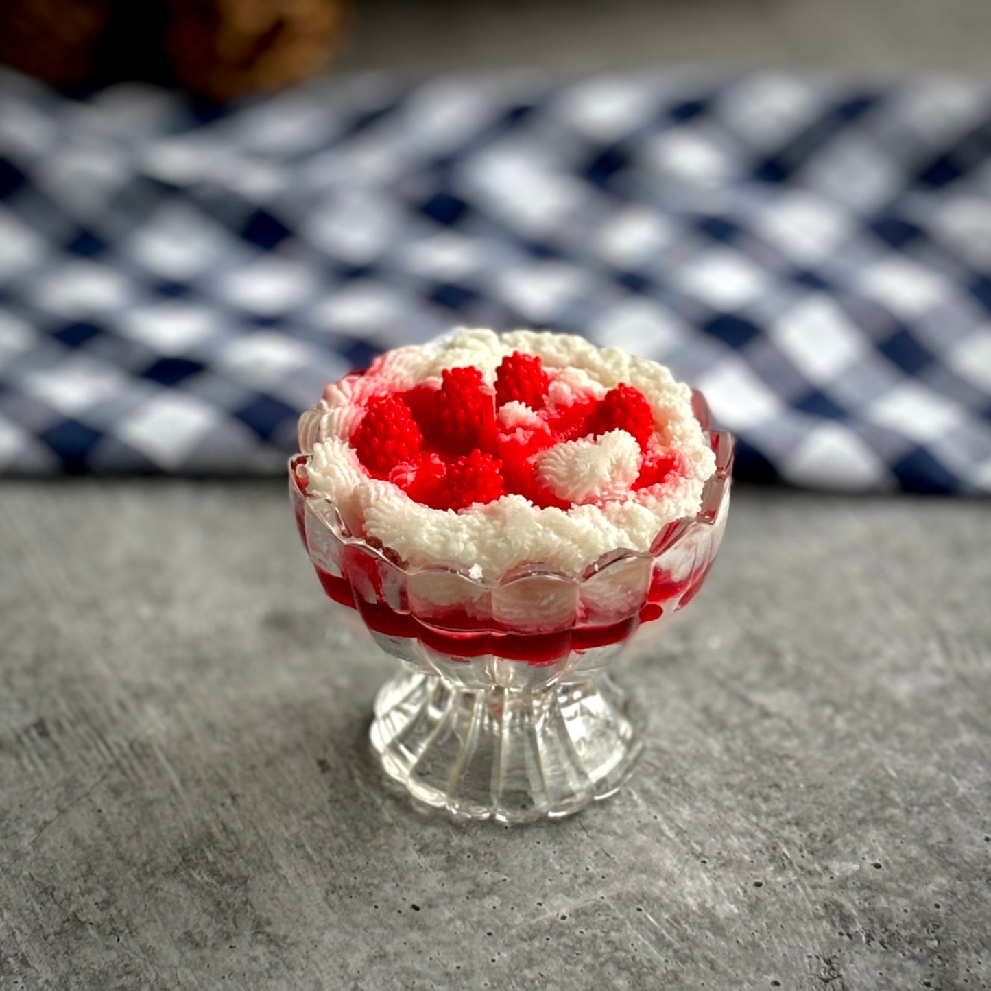 Strawberry Jam with whipped Cream Candle