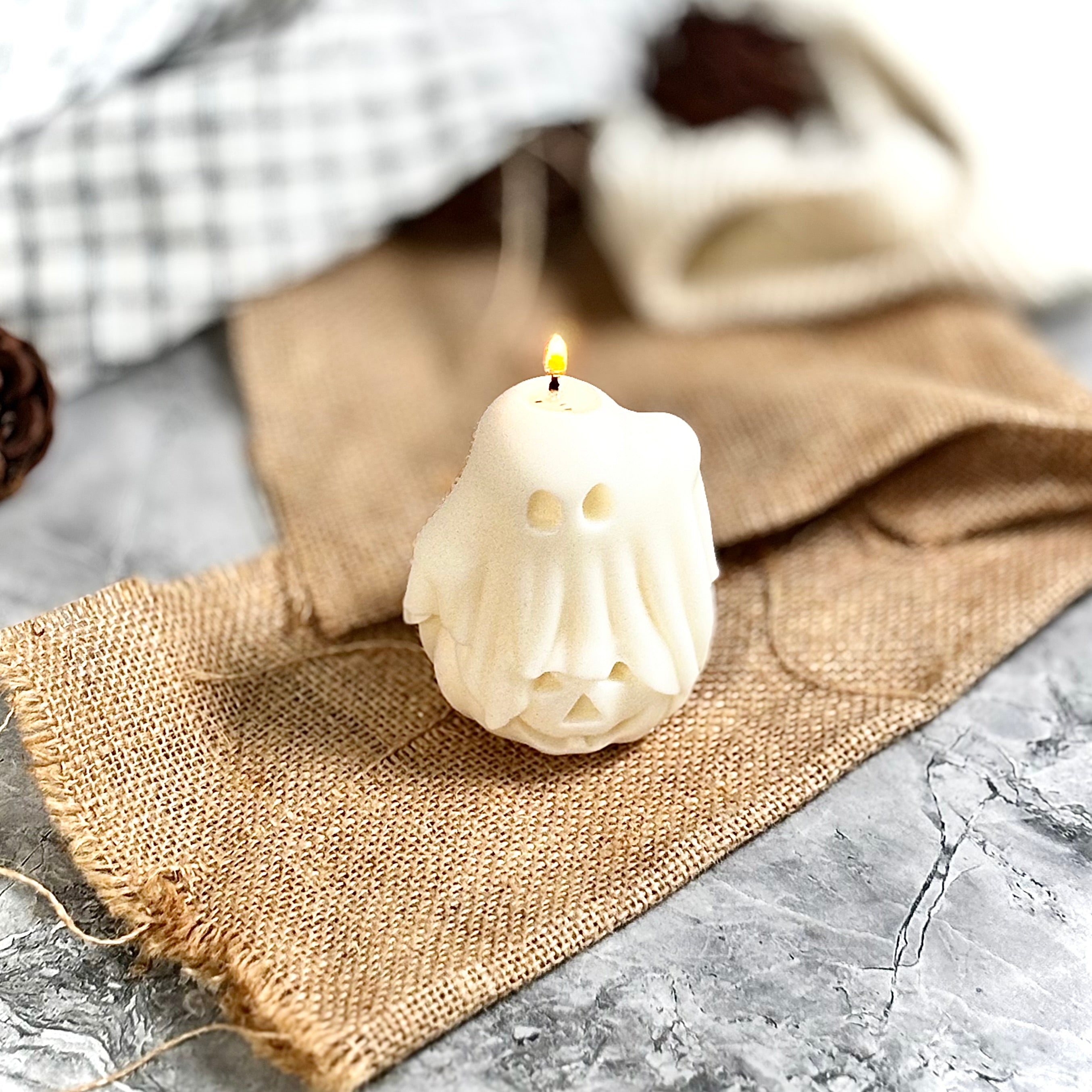 Ghost Shaped Halloween Soy Scented Candle