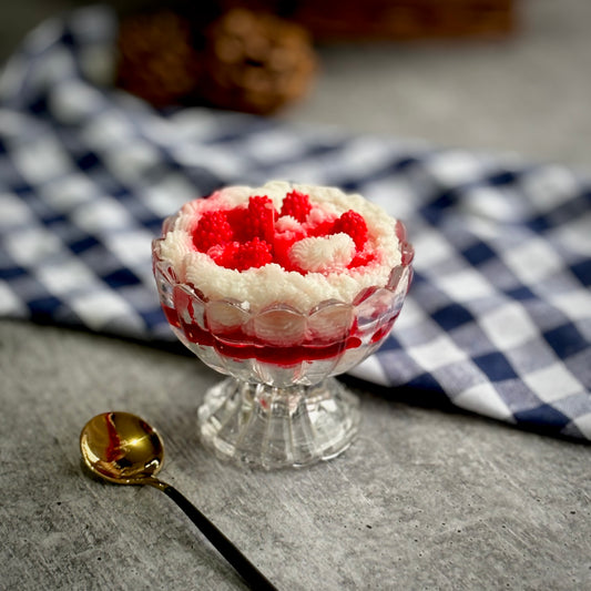 Strawberry Jam with whipped Cream Candle